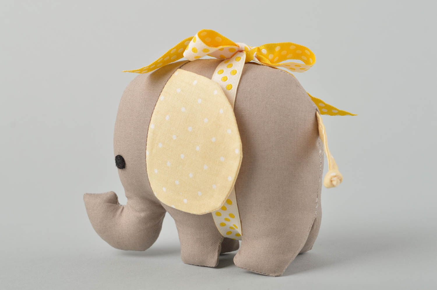 Charming textile elephant handmade designer soft toy unusual interior toy photo 5