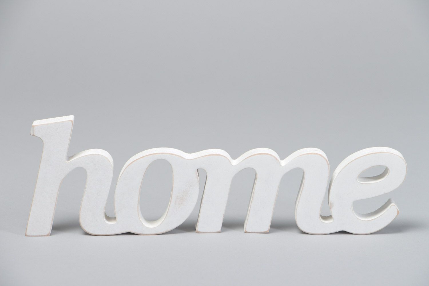 Chipboard mot Home fait main en contreplaqué blanc décoration pour maison photo 2