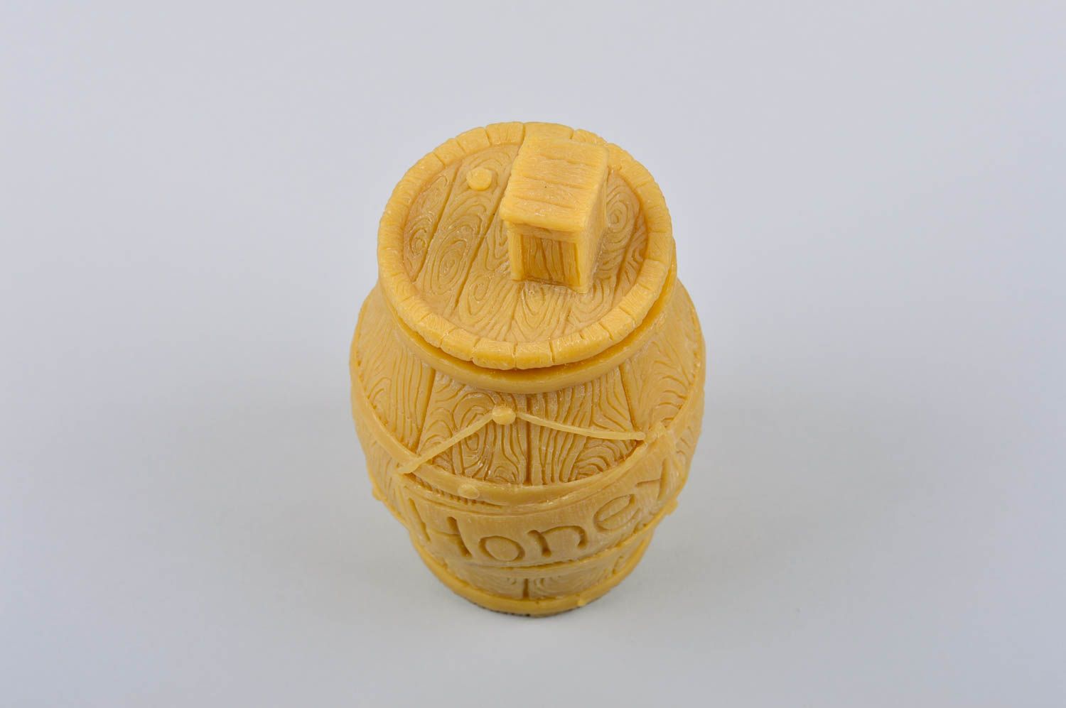 Handmade unique waxed barrel for honey unusual designer kitchenware present photo 5