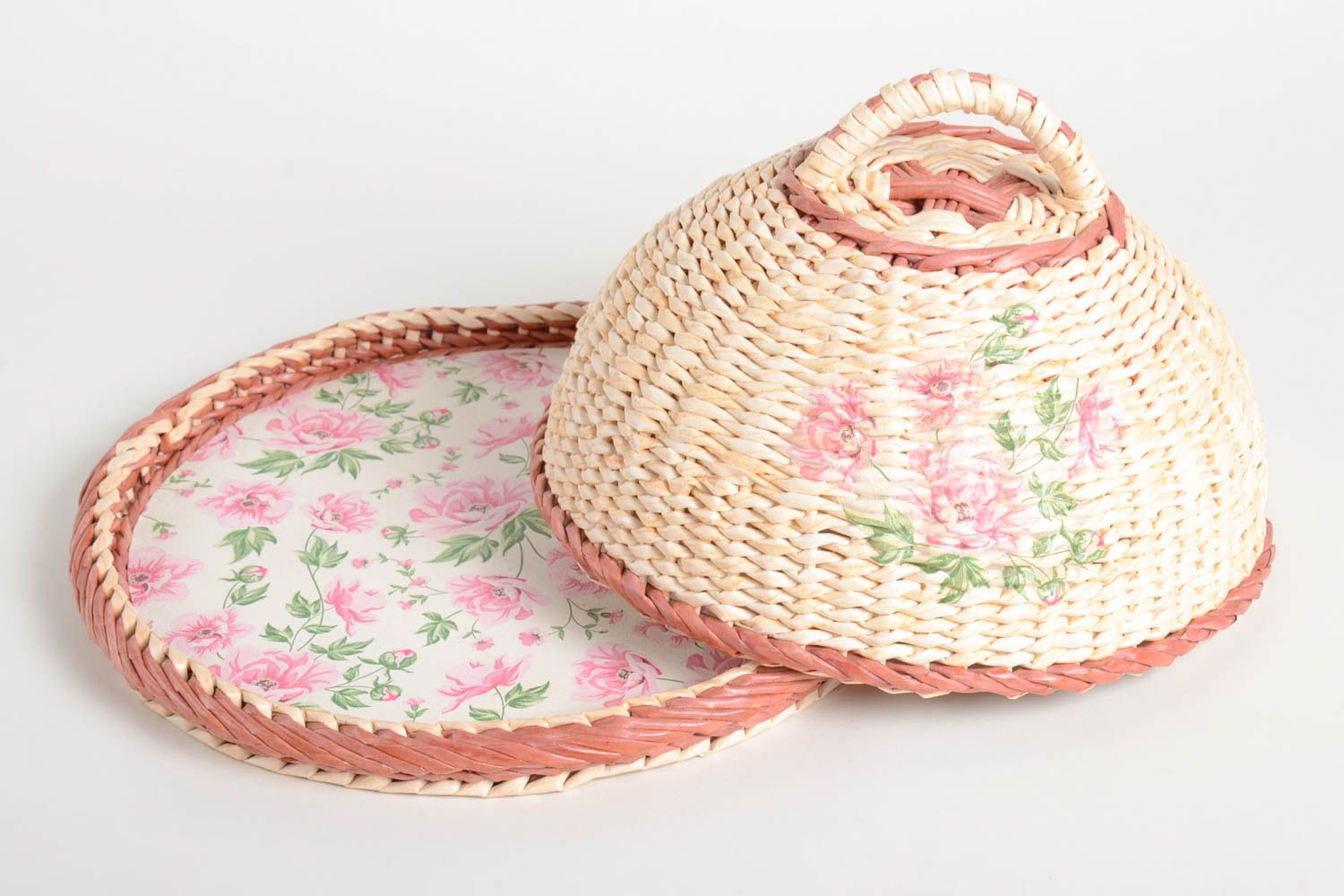 Beautiful handmade paper basket paper breadbox newspaper craft kitchen design photo 2