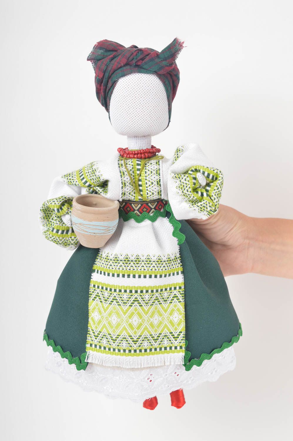 Handmade doll in ethnic dress stuffed toy designer childrens toy decor ideas photo 2
