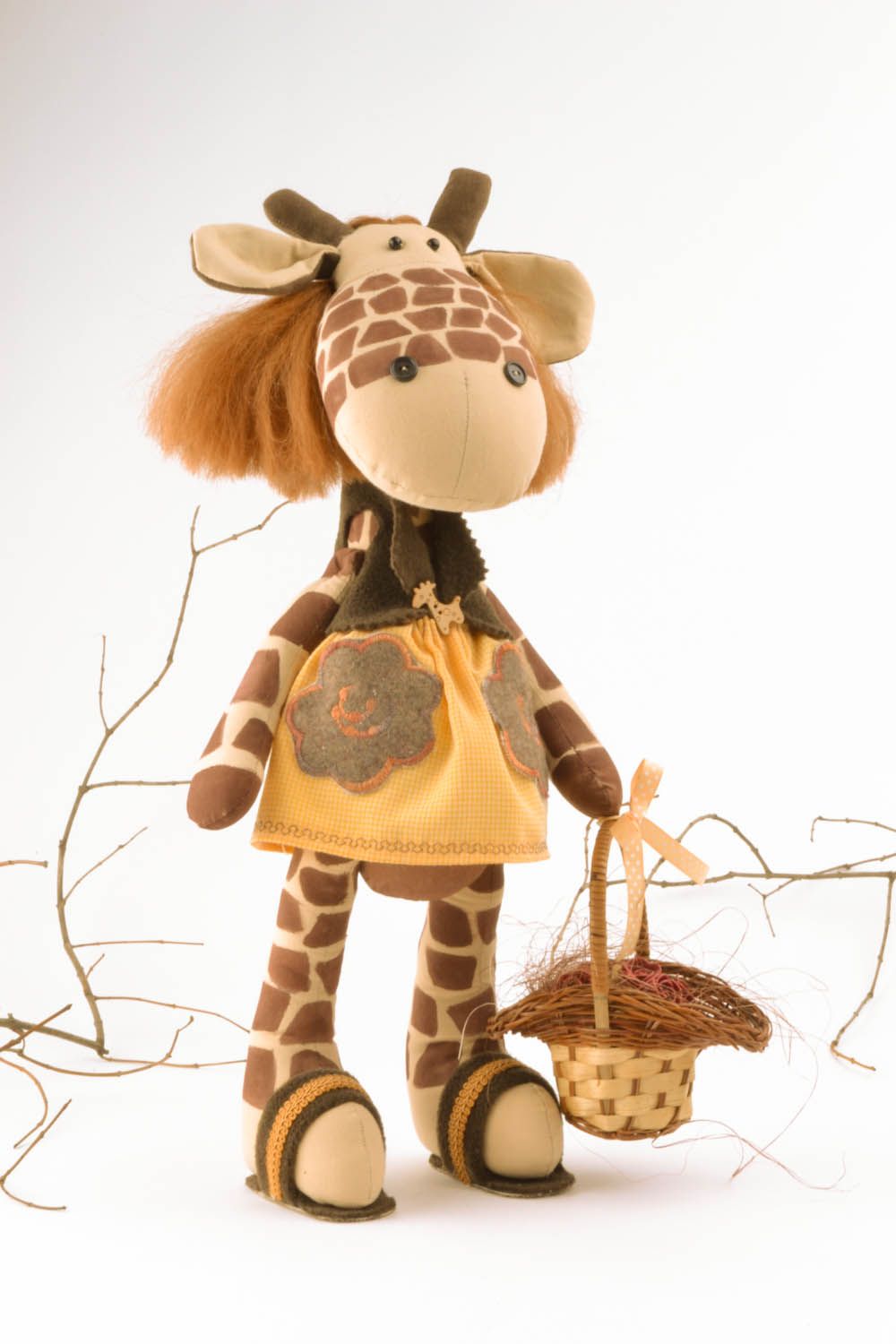 Poupée textile faite main Girafe photo 1