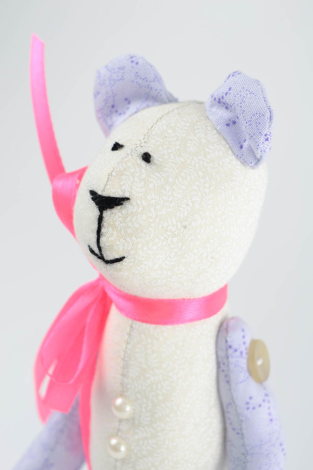 Игрушечный медведь игрушка ручной работы игрушка мишка из ткани симпатичный фото 3