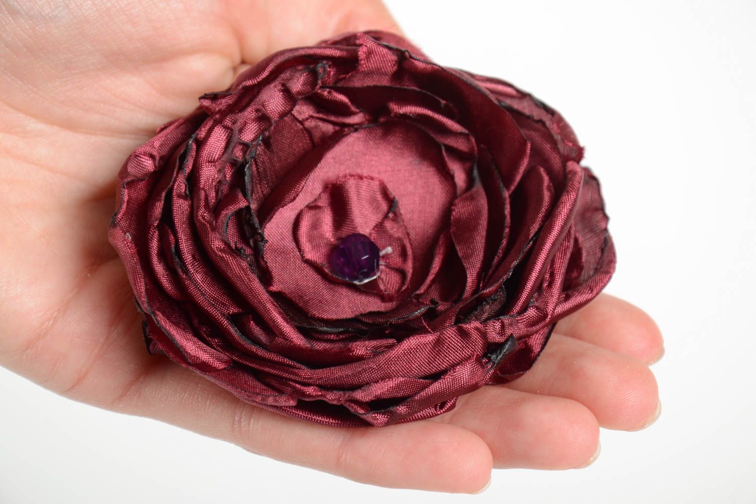 Handmade Haarspange Blume Damen Modeschmuck Accessoire für Haare räumig schön foto 5