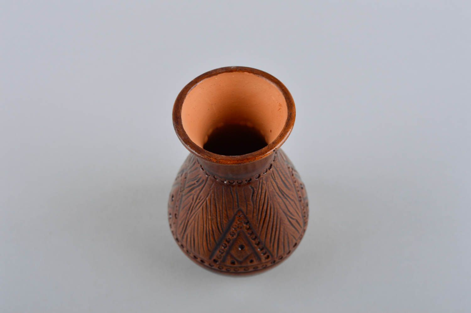 Керамическая ваза для цветов сувенир ручной работы ваза для декора дома фото 3