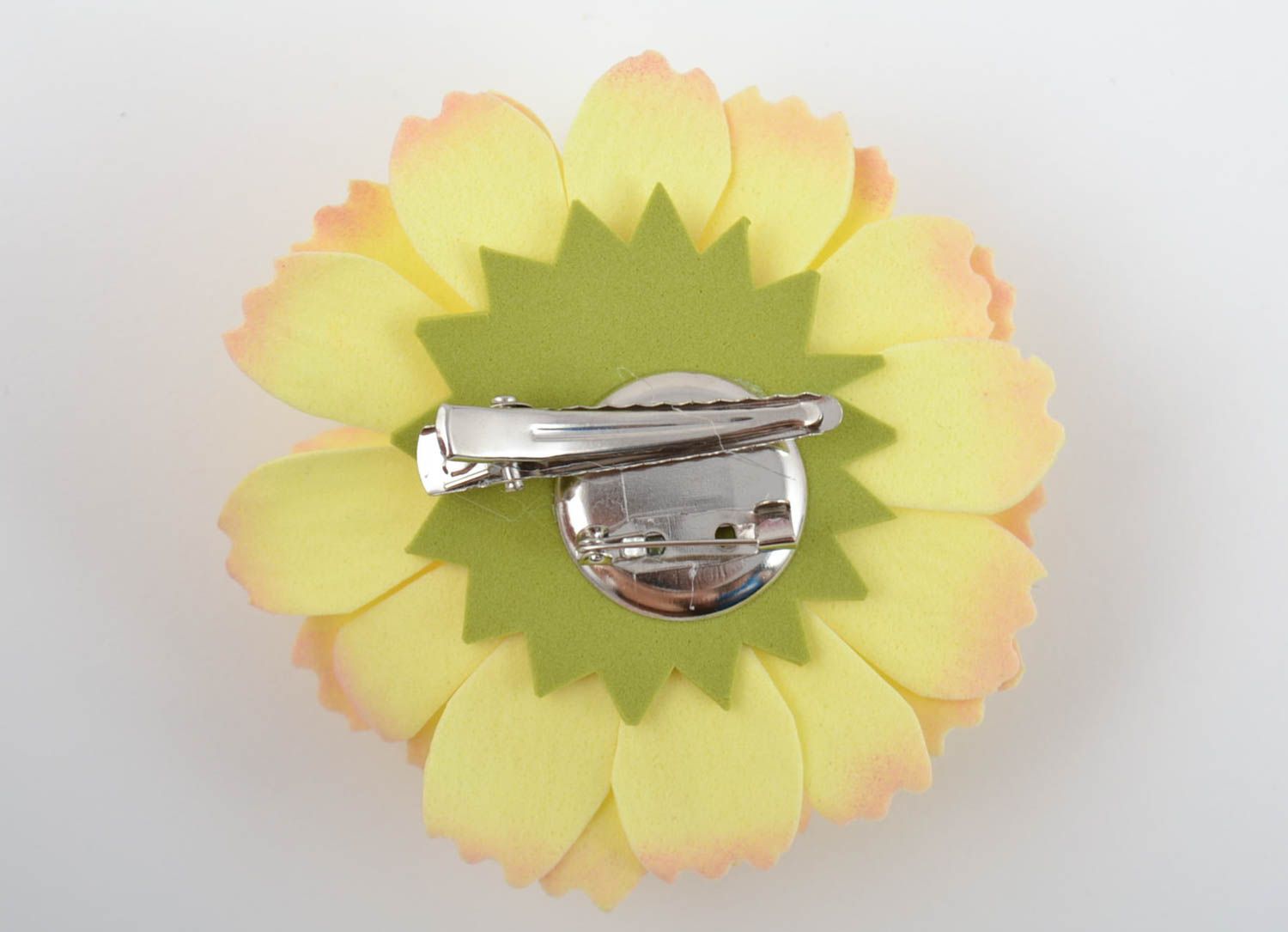 Unusual beautiful hair clip handmade unusual accessory cute stylish brooch photo 1