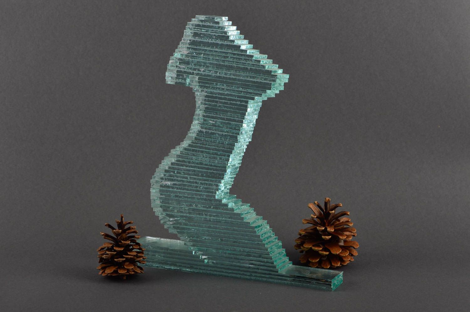 Unusual handmade glass figurine sculpture art glass art modern interiors photo 1