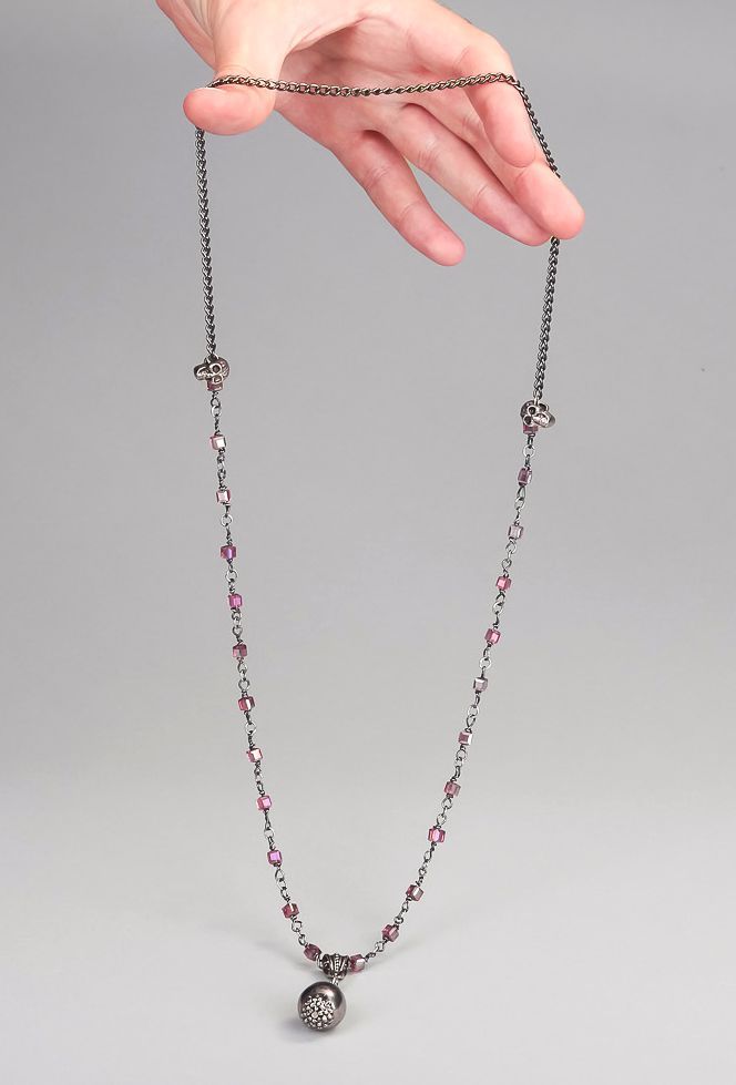Long beads with crystals photo 5