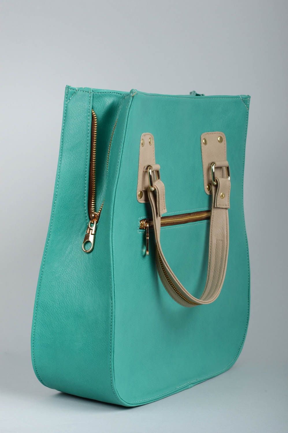 Schöne Tasche aus Kunstleder handgemachte Tasche für Frauen Mode Accessoire foto 2