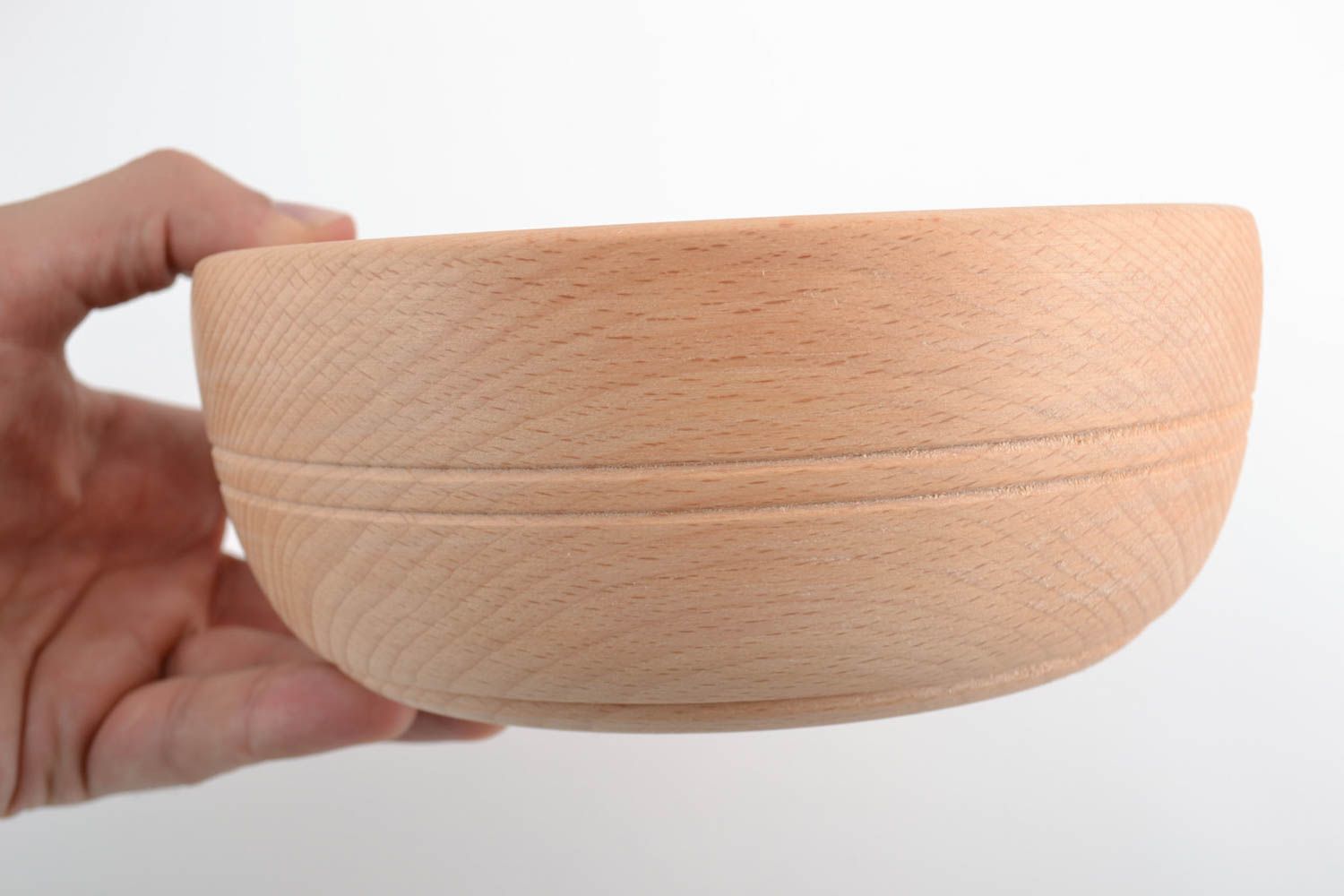 Handmade beautiful eco friendly wooden bowl for soups and salads 700 ml photo 2