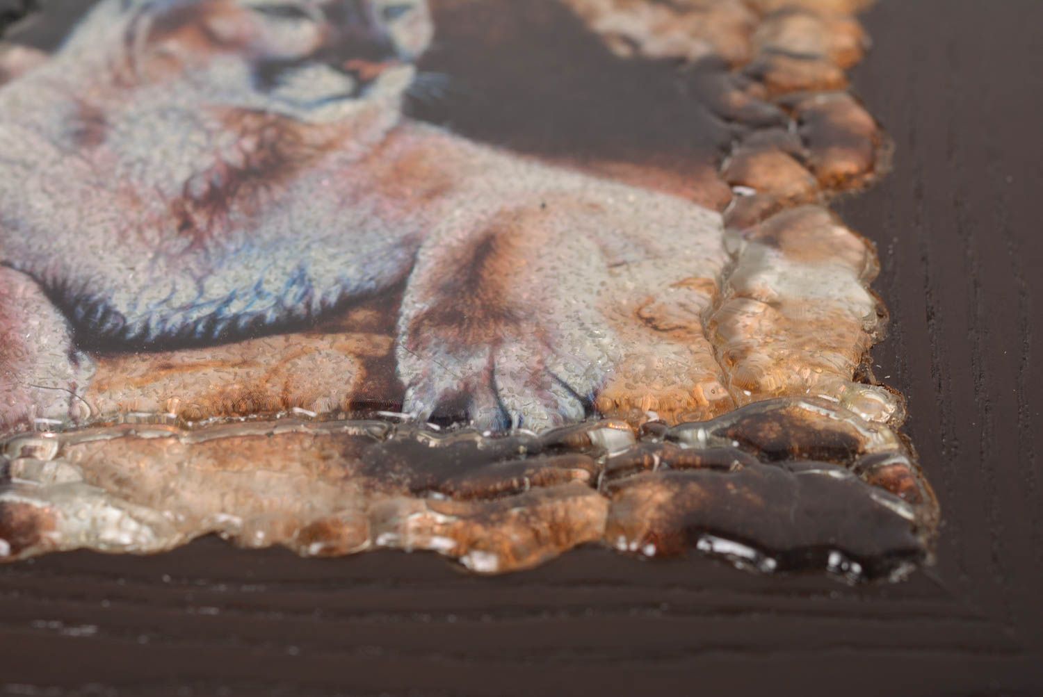 Wandbild aus Holz handgefertigt Gemälde modern schöner Dekoartikel  foto 4