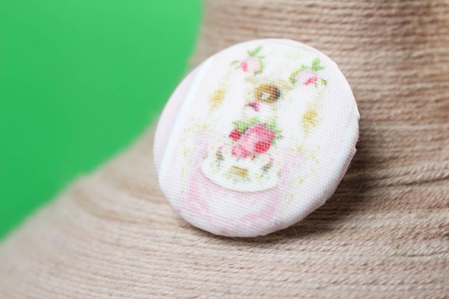 Beautiful handmade fabric button fittings for clothes sewing accessories photo 1