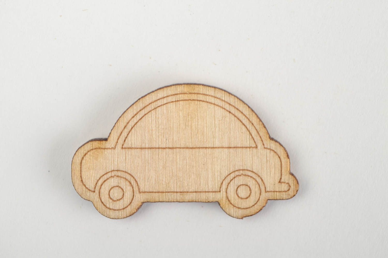 Handmade Auto Figur Holz Rohling zum Bemalen Geschenk für Kinder originell klein foto 3