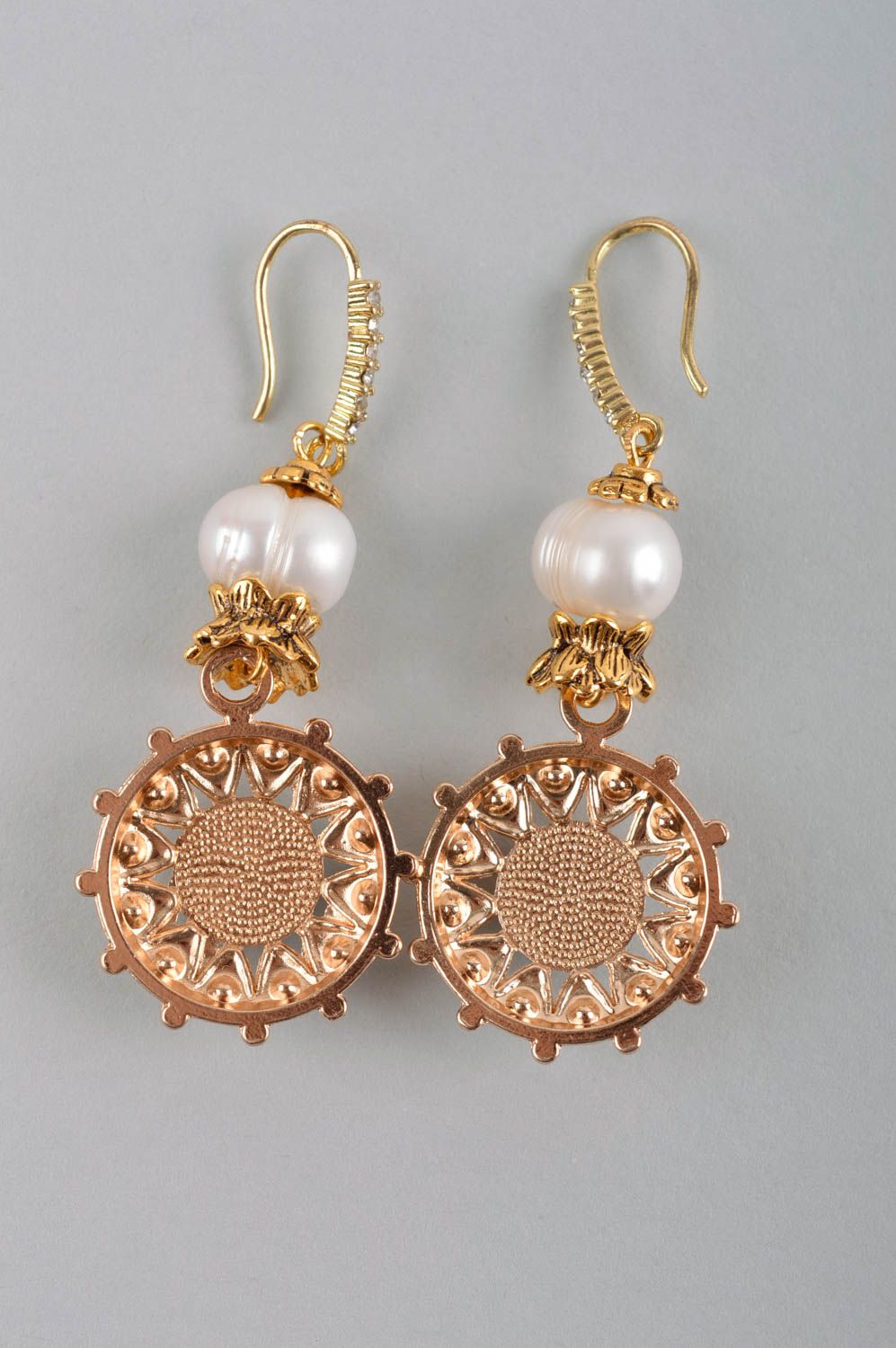 Handmade earrings pearl jewelry dangling earrings fashion accessories for women photo 5