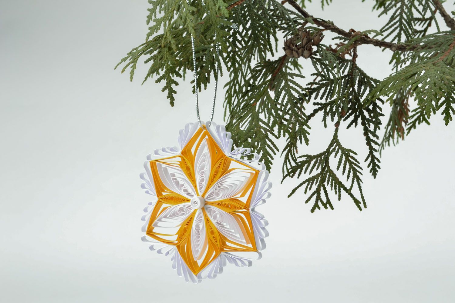 Christmas tree decor made of paper Snowflake photo 5