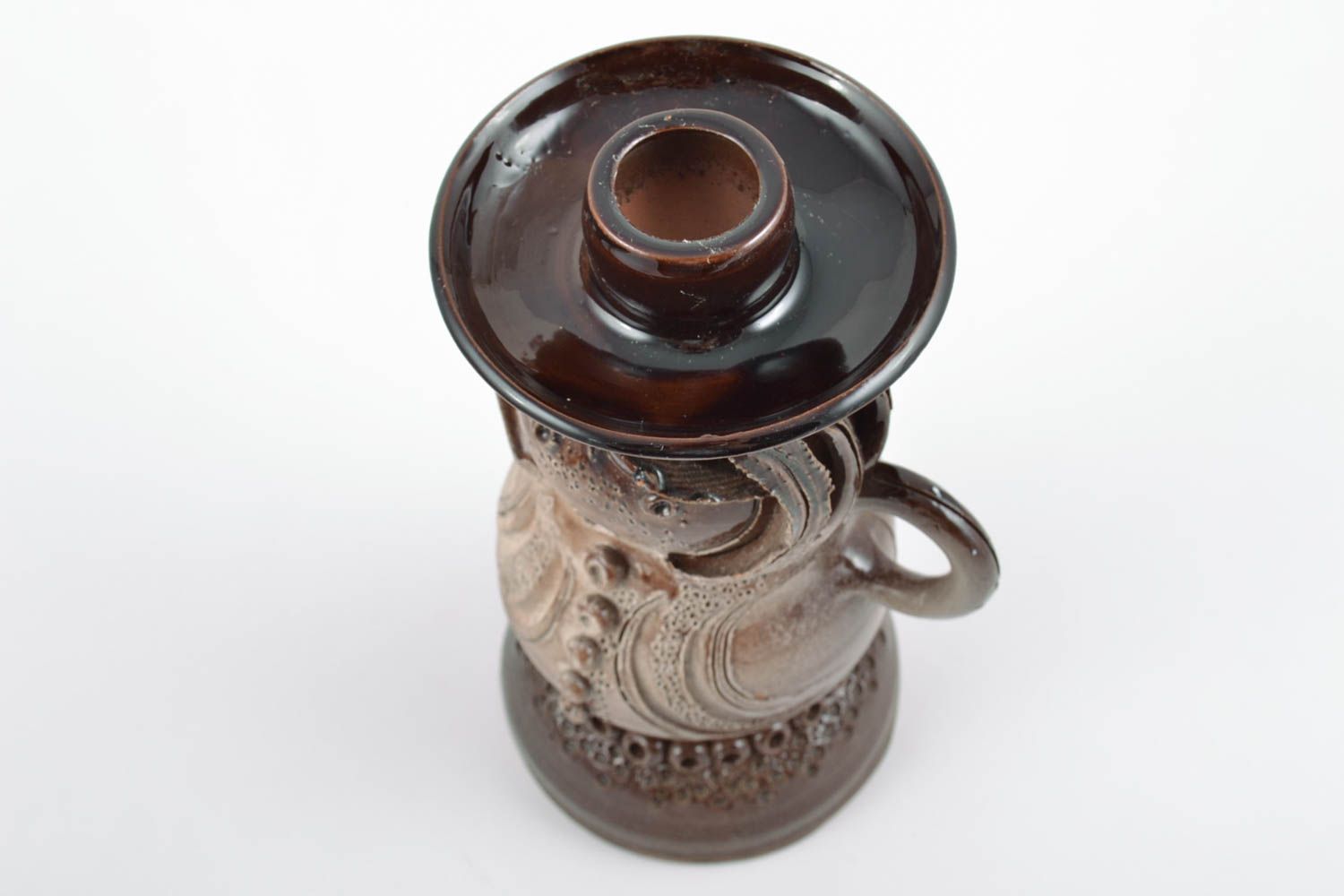 Handmade beautiful decorative ceramic candle holder glazed manually home decor photo 5