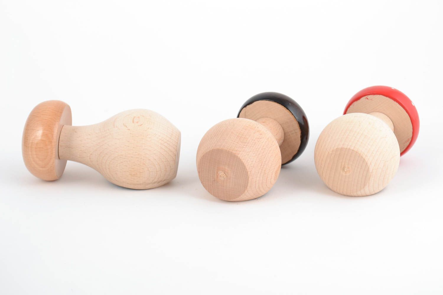 Ensemble de casse-noix en bois en forme de champignons faits main 3 pièces photo 4