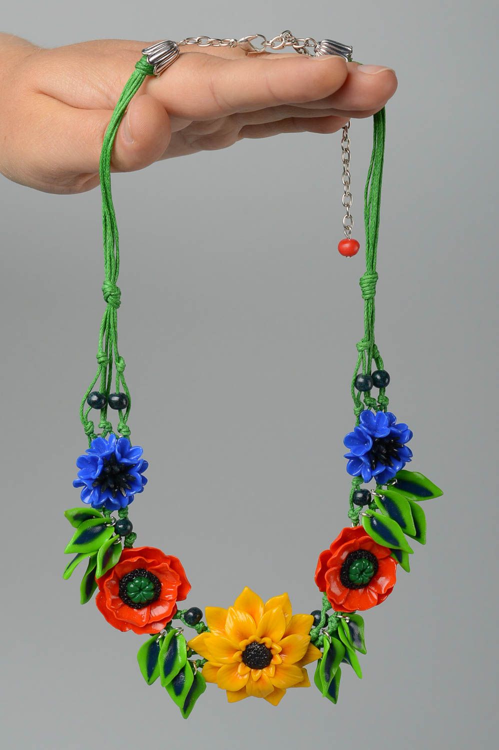 Beaded necklace handmade jewelry beaded jewelry for women flower necklace photo 5