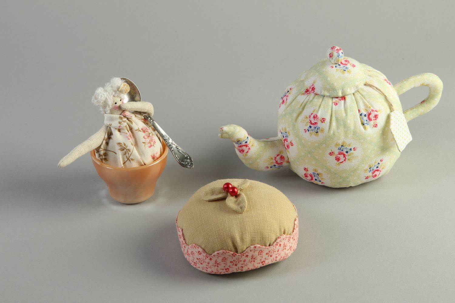 Handmade soft toy 3 pieces funny toys cool rooms gift ideas decorative use only photo 1