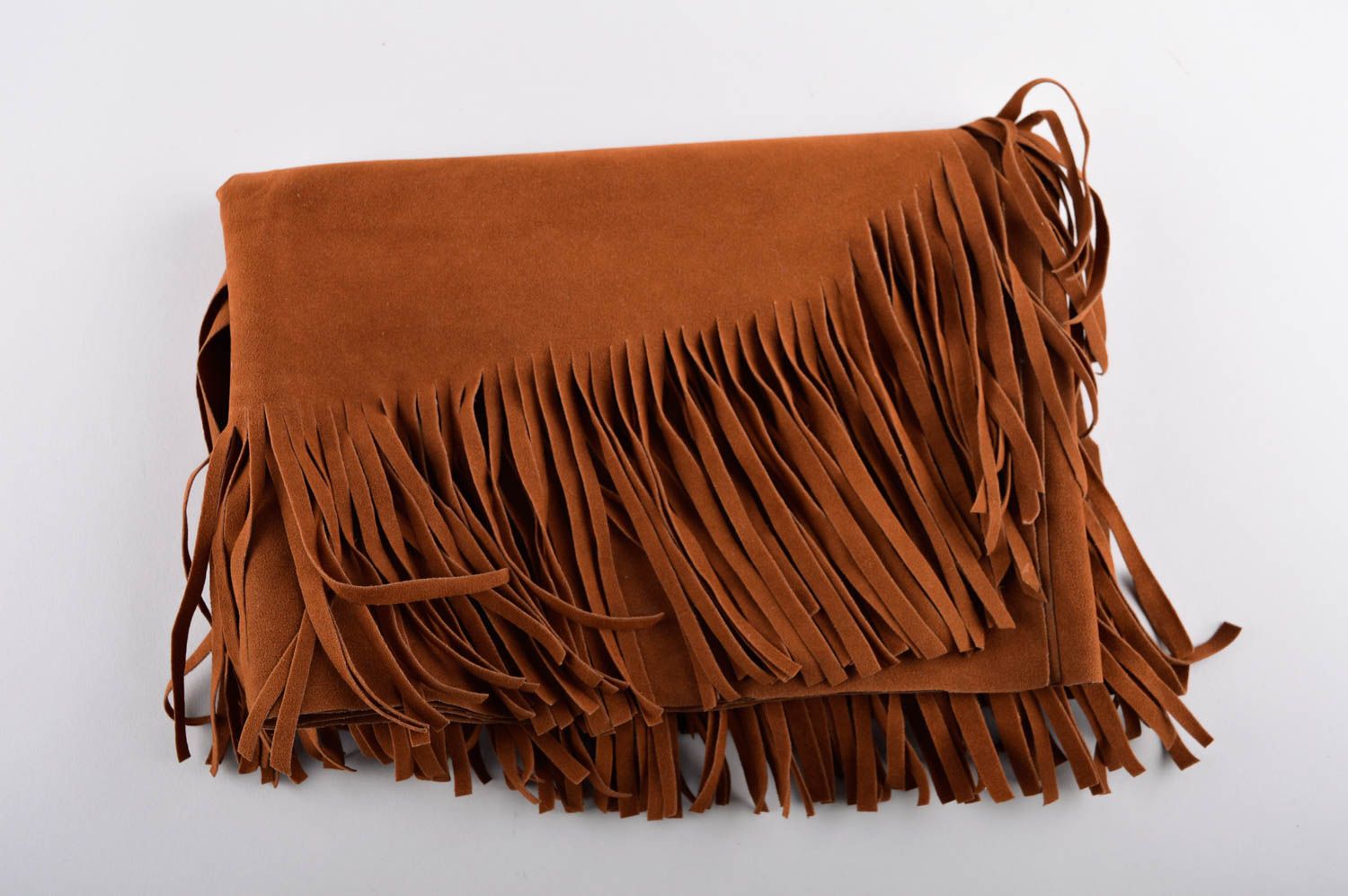 Chaleco de gamuza artesanal color marrón ropa de moda regalo para mujeres foto 4