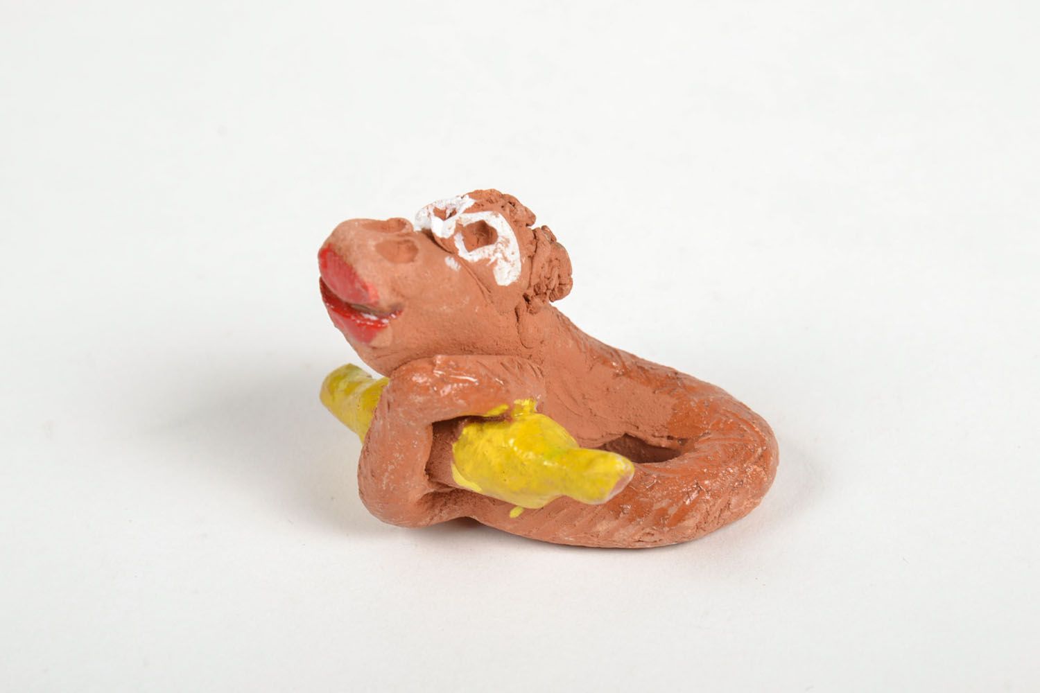 Figurine décorative en argile faite main serpent photo 2