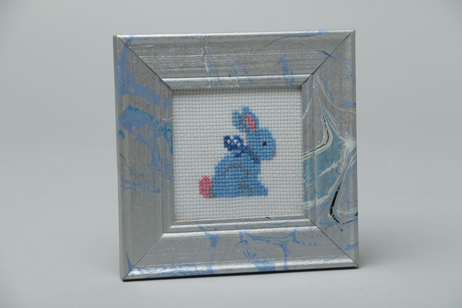 Handmade cross stitch picture for decoration of child's room photo 1
