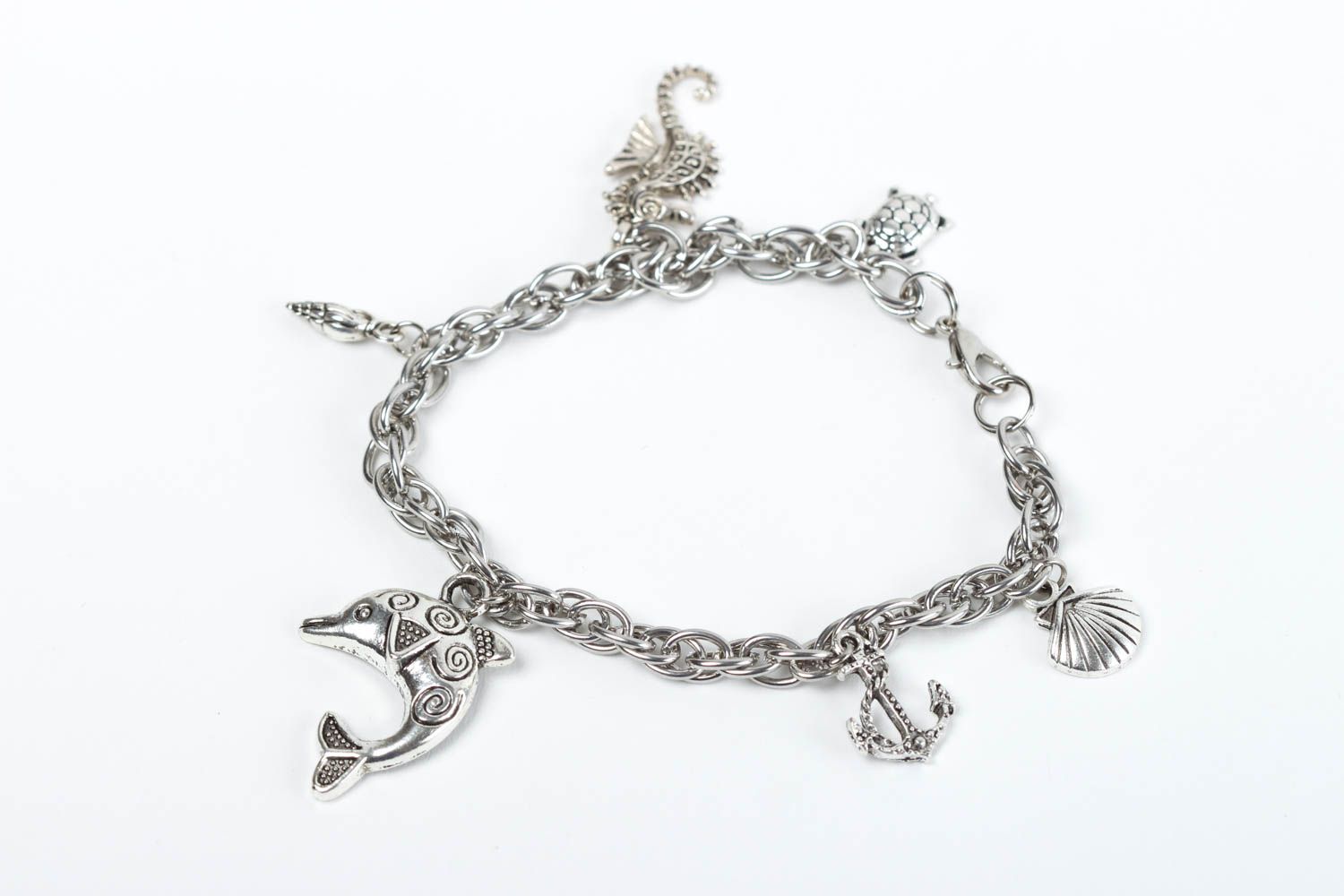 Handmade bracelet designer bracelet with charms unusual gift for women photo 2