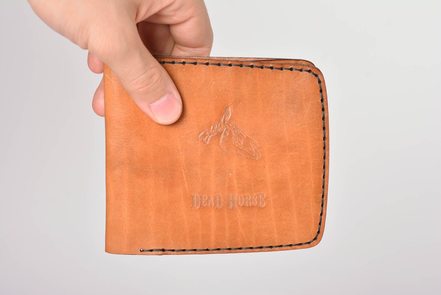 Кожаное портмоне портмоне ручной работы портмоне стильное из натуральной кожи фото 4