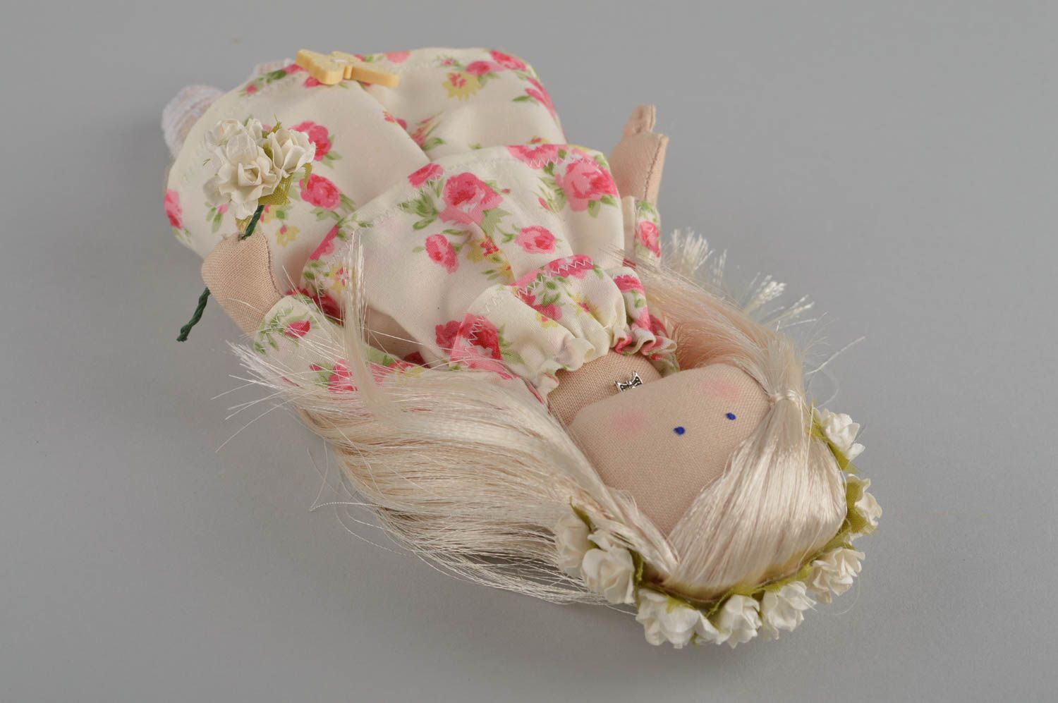Muñeca de peluche hecha a mano decoración de hogar textil regalo original foto 5