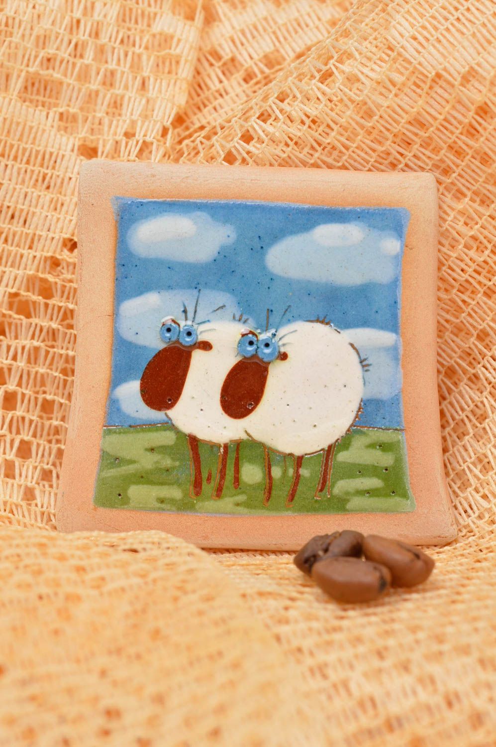 Handmade fridge magnet stylish home decor ideas ceramic souvenir gift photo 1