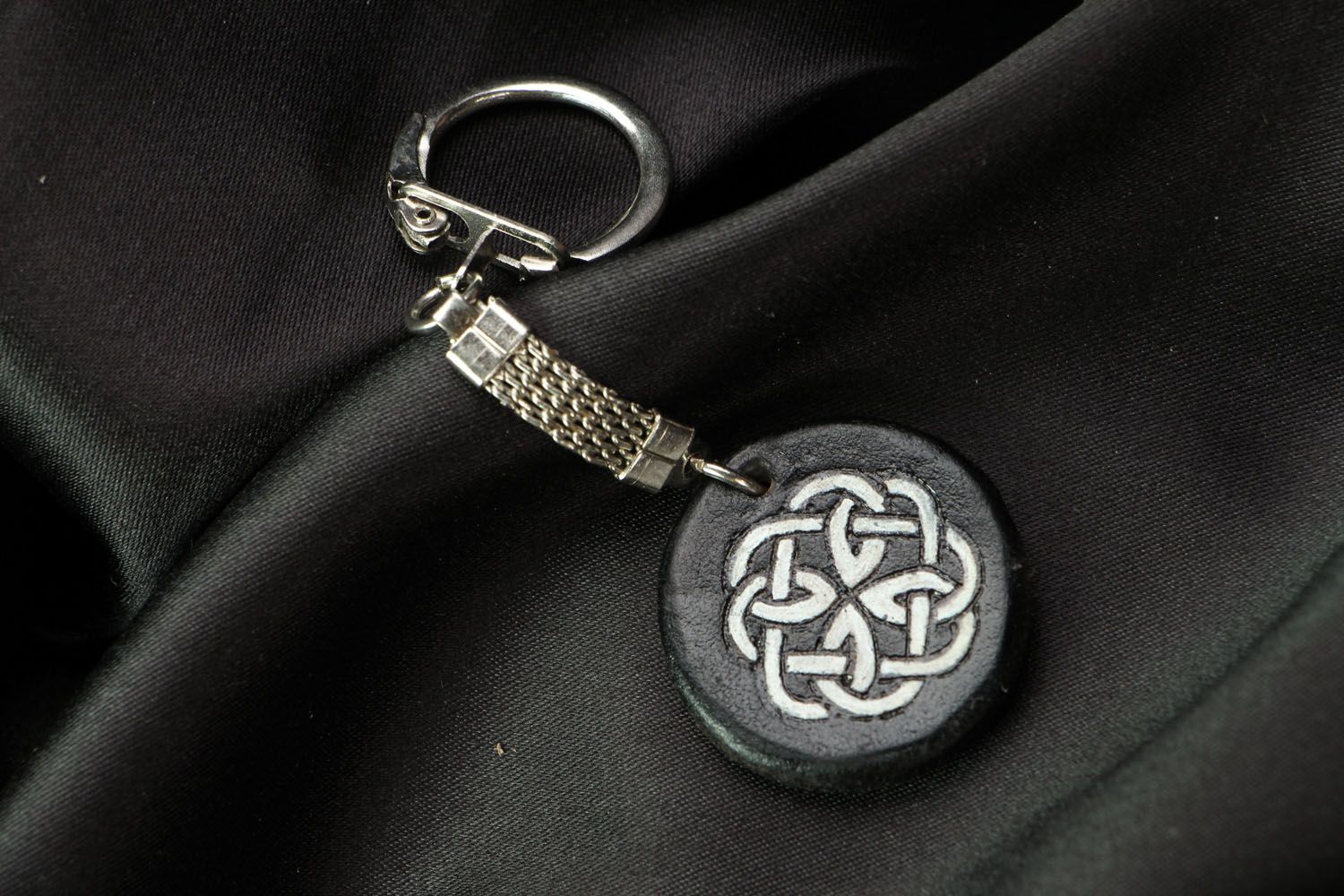 Leather keychain photo 1