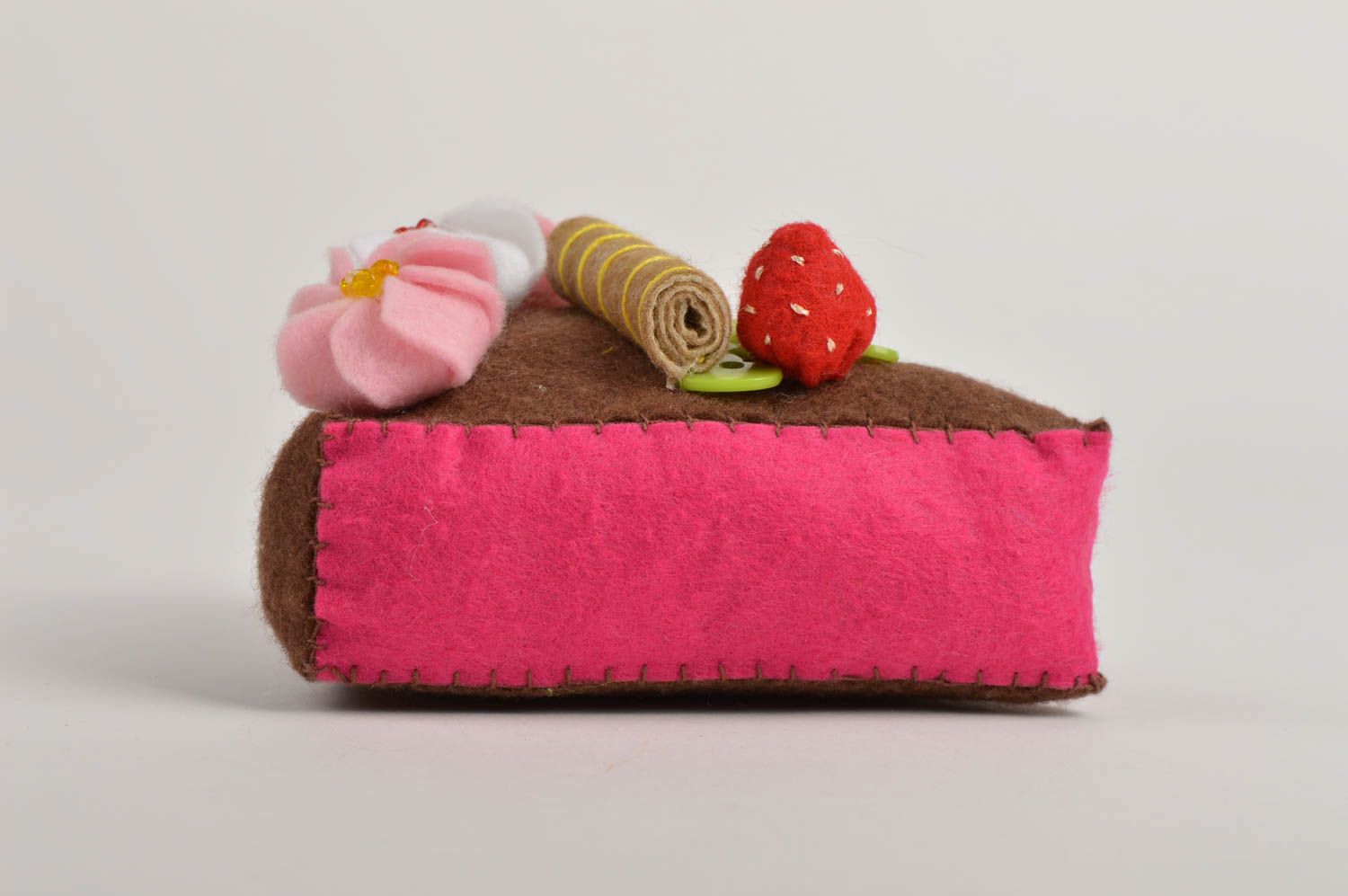 Handmade designer cute toy unusual textile toy beautiful interior accessory photo 5