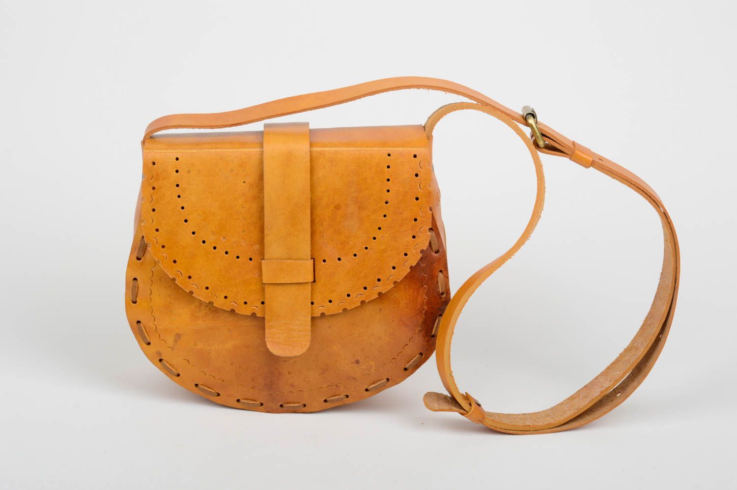 Сумка ручной работы сумка через плечо коричневая сумка из кожи плотной фото 4
