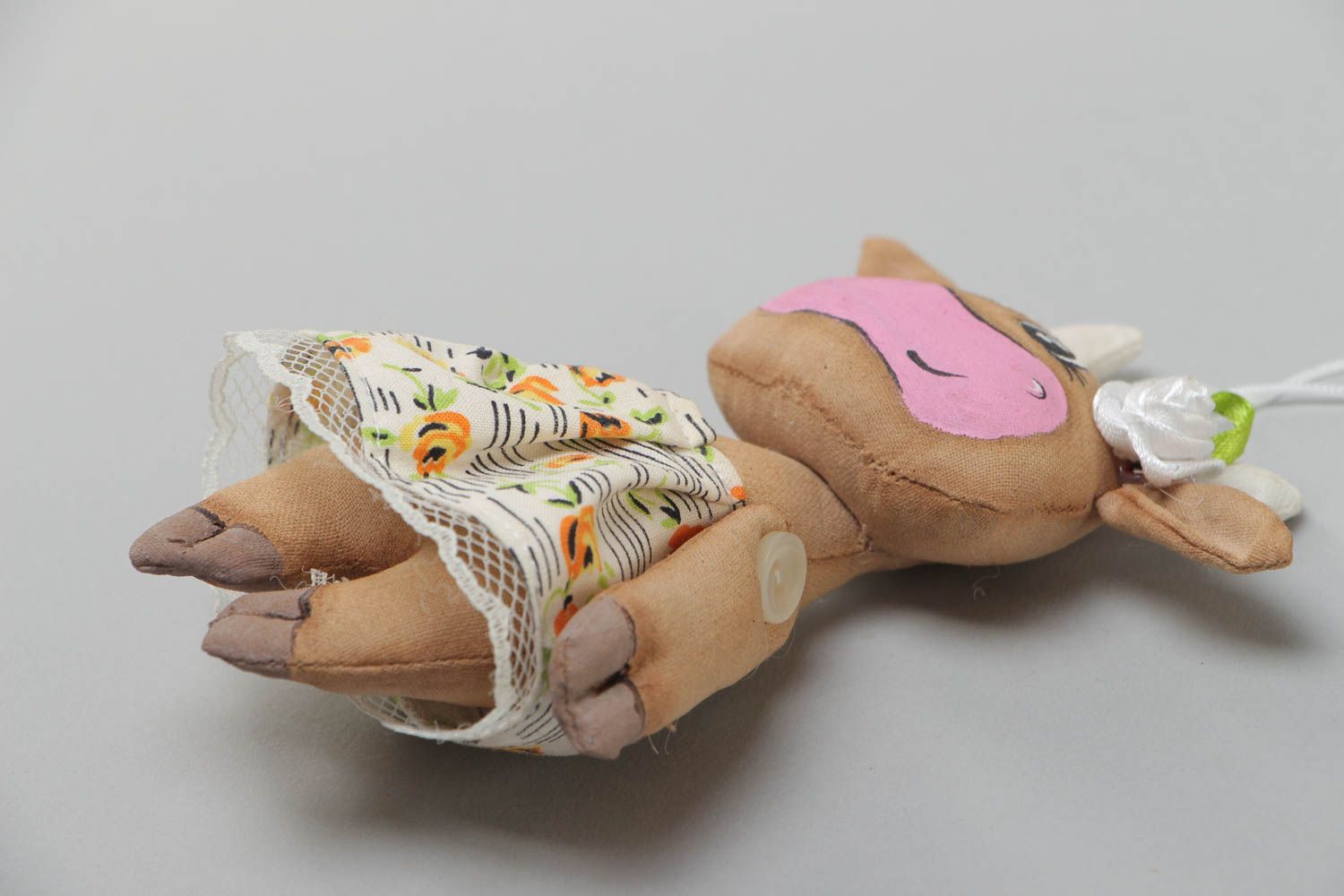 Игрушка с запахом коровка из ткани ручной работы авторская детская Коровка фото 3