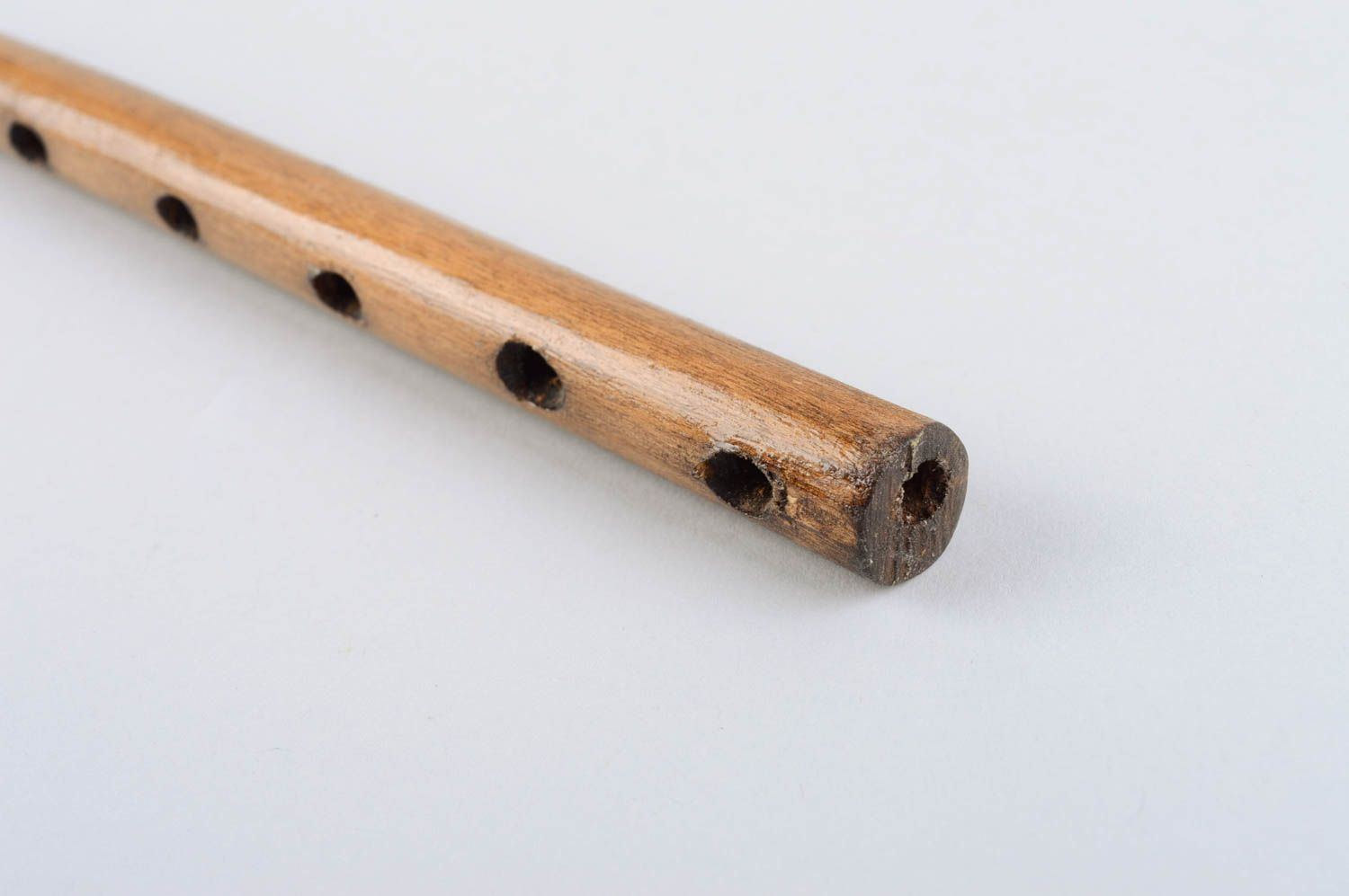 Flöte aus Holz handmade Blasinstrument aus Holz Wohn Accessoire Haus Deko foto 4