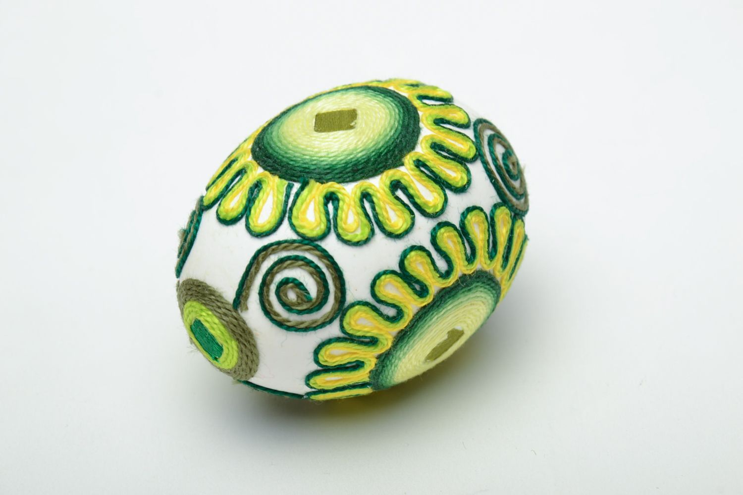 Пасхальное яйцо декоративное зеленое фото 4