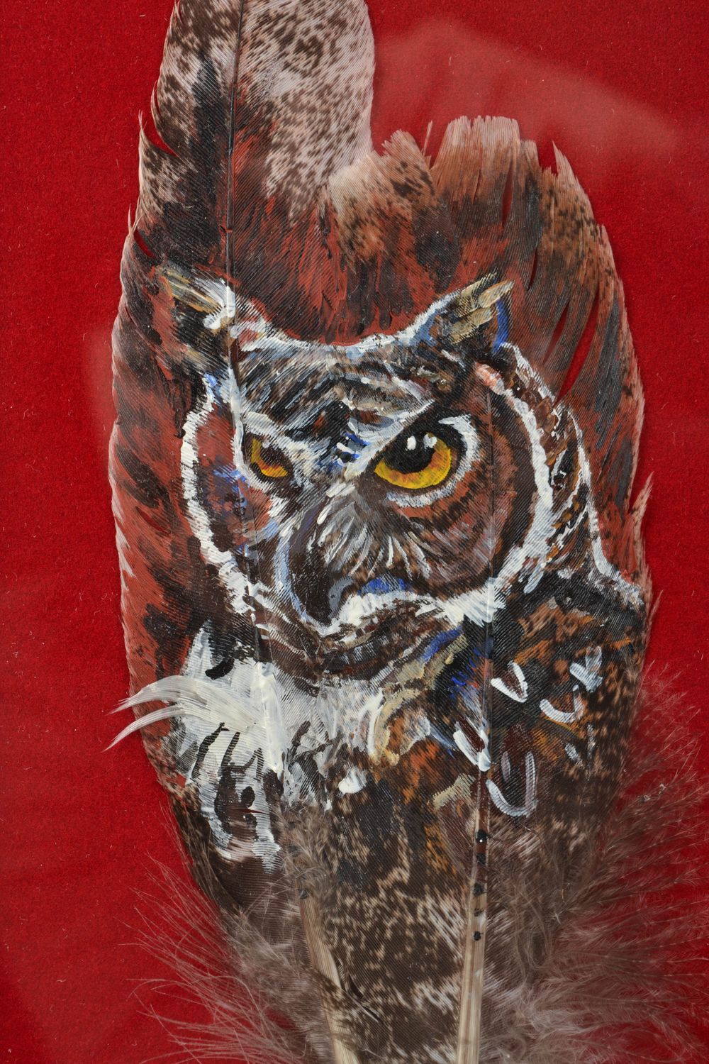 Feather painting Owl photo 4