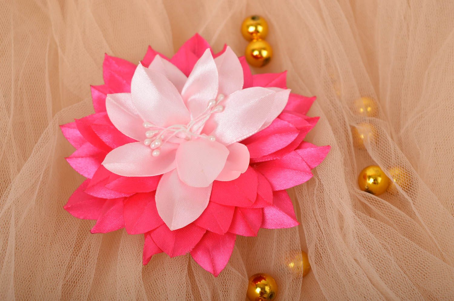 Handmade hair accessories flower hair tie ribbon hair ties gifts for girls photo 1