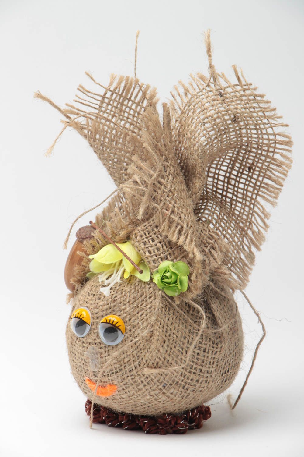 Текстильная кукла домовенок из натуральных материалов ручной работы авторская фото 2