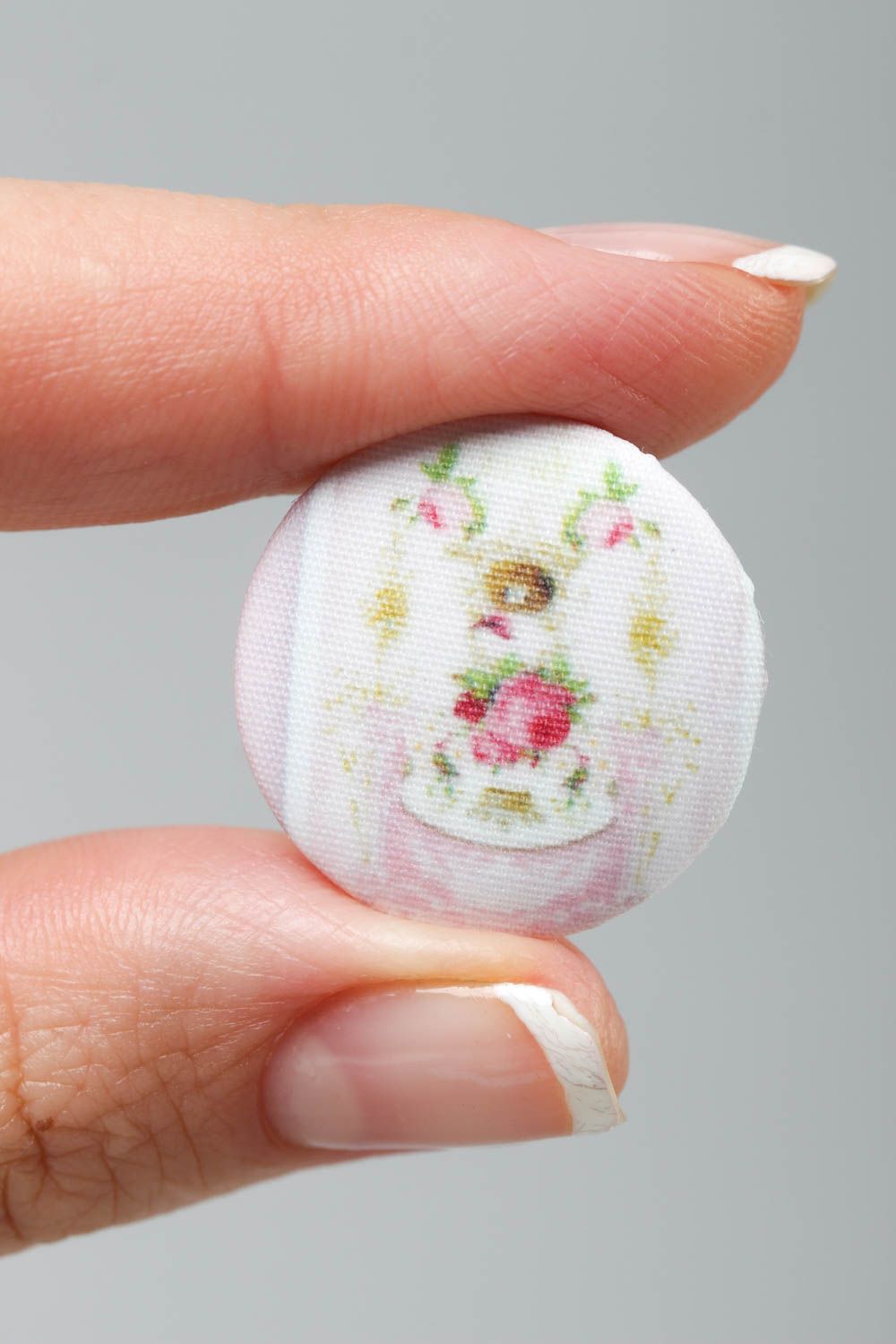 Beautiful handmade fabric button fittings for clothes sewing accessories photo 5