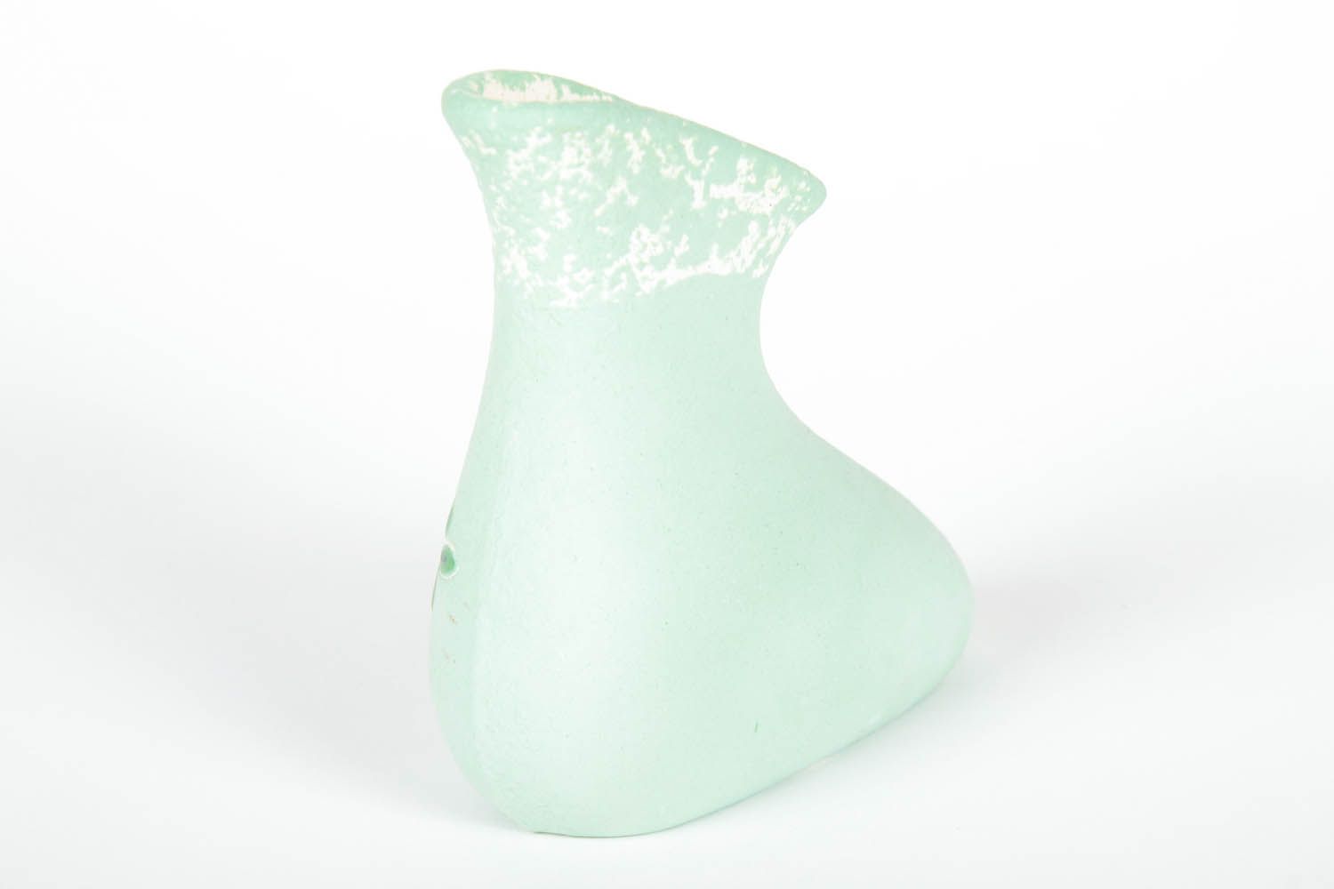 Olive color 5 inches floral design ceramic table vase 0,6 lb photo 4