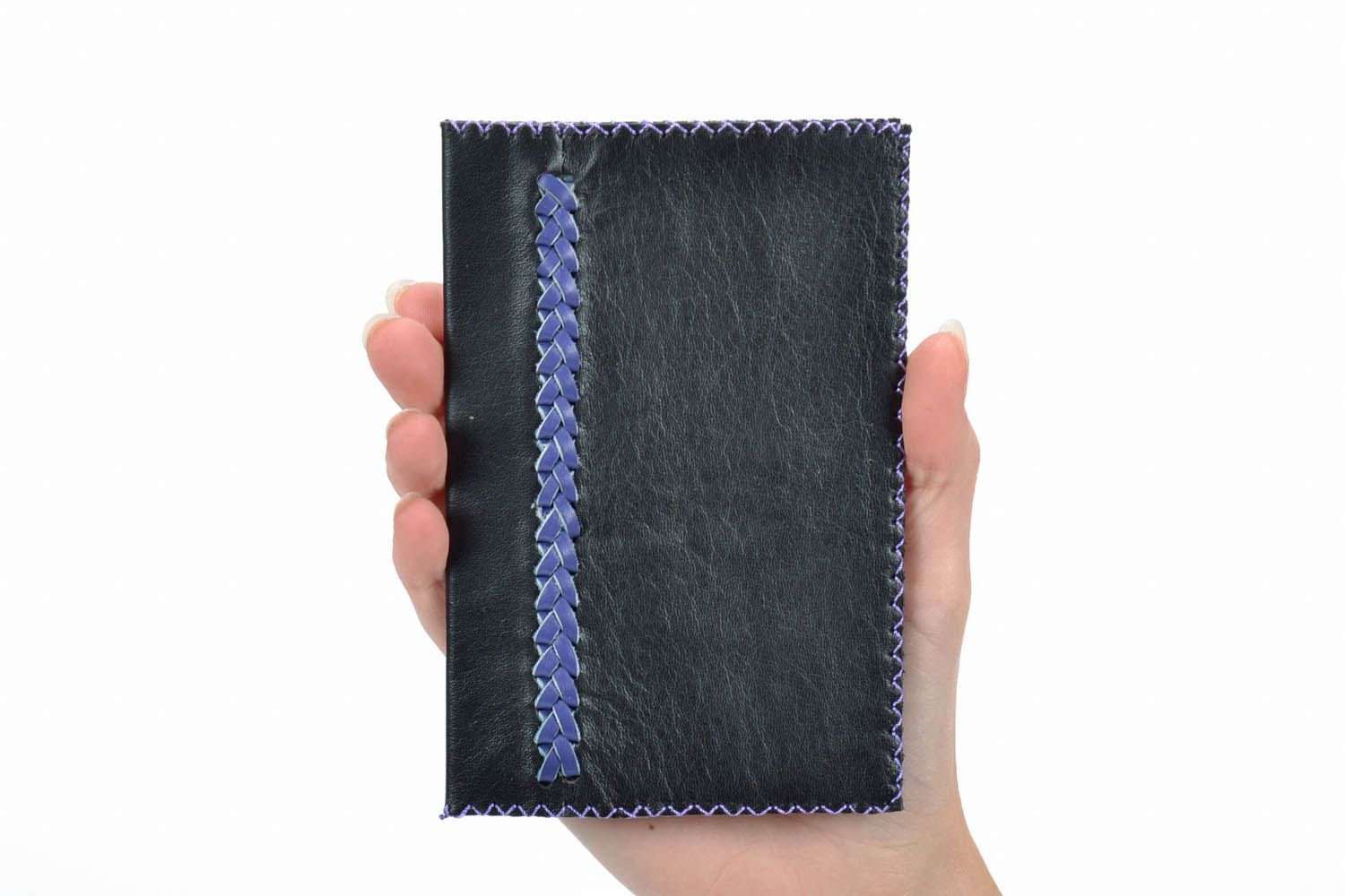 Capa para passaporte de couro genuíno feita à mão  foto 5