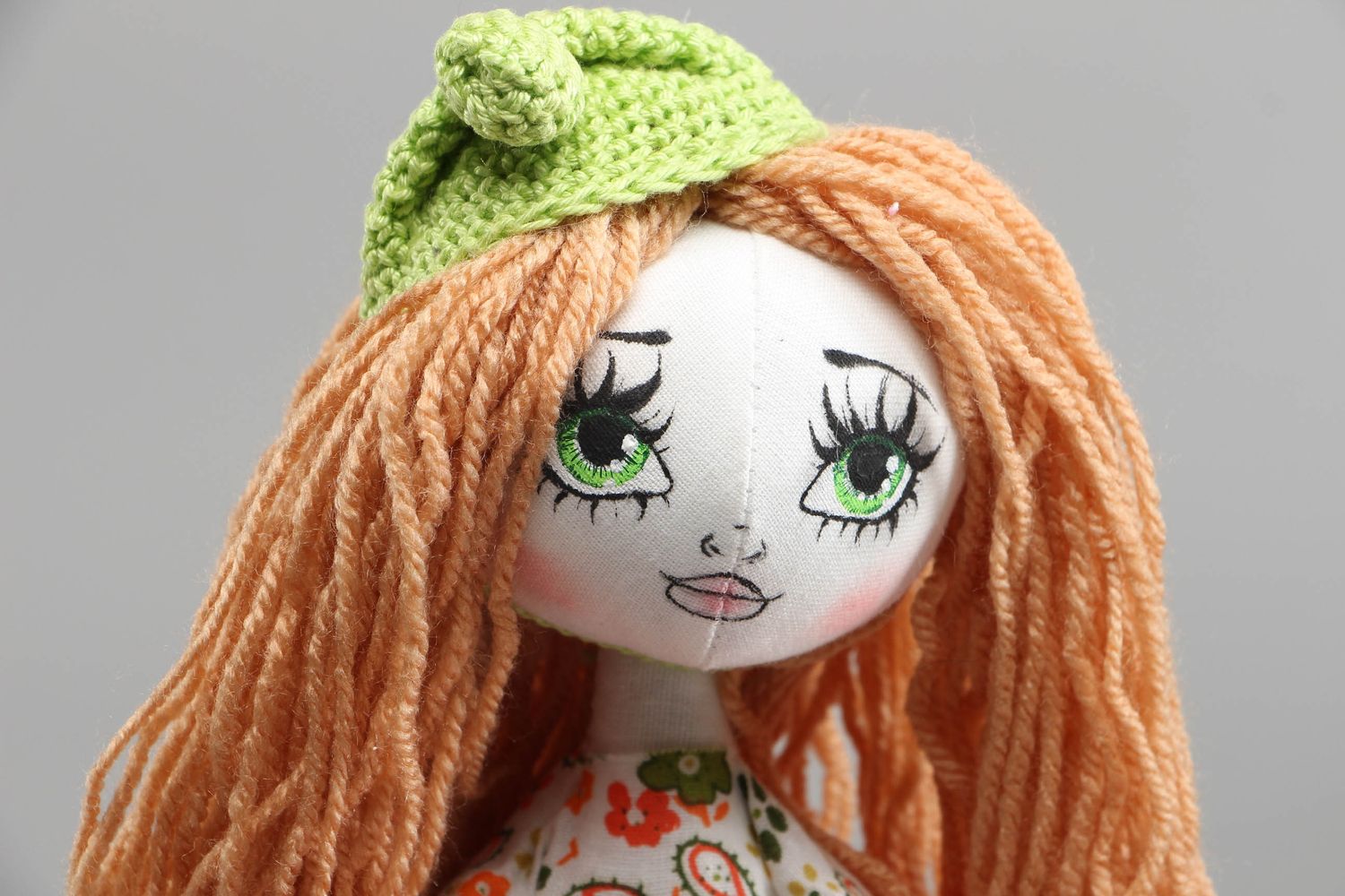 Handmade designer soft doll with long hair photo 2