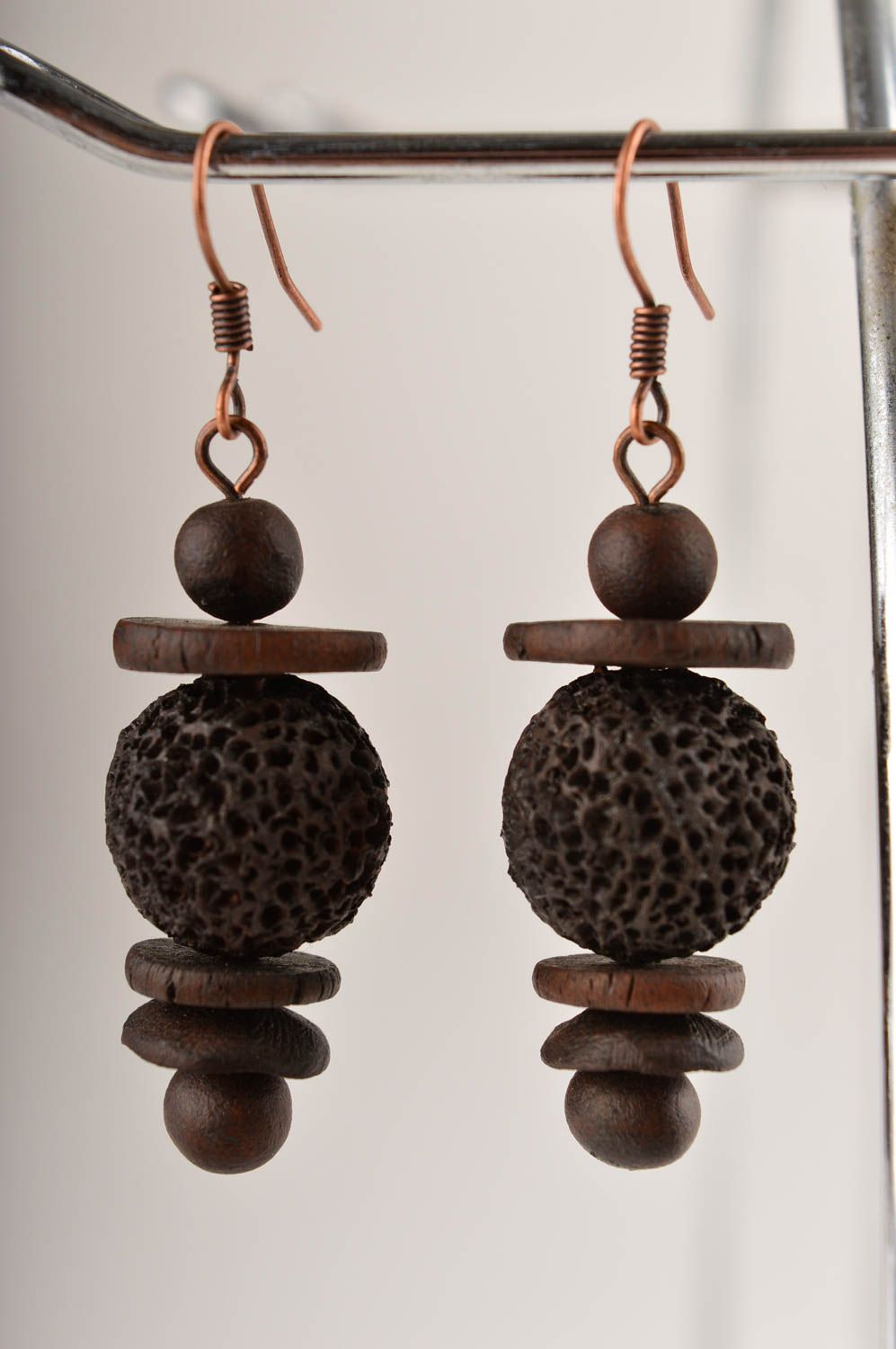 Handmade jewelry ceramic earrings womens earrings designer accessories for girls photo 1