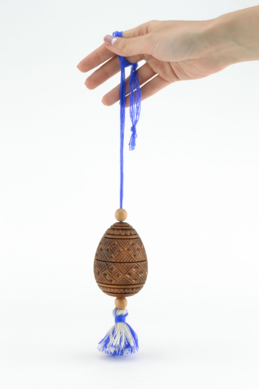 Carved egg in the form of interior pendant photo 2