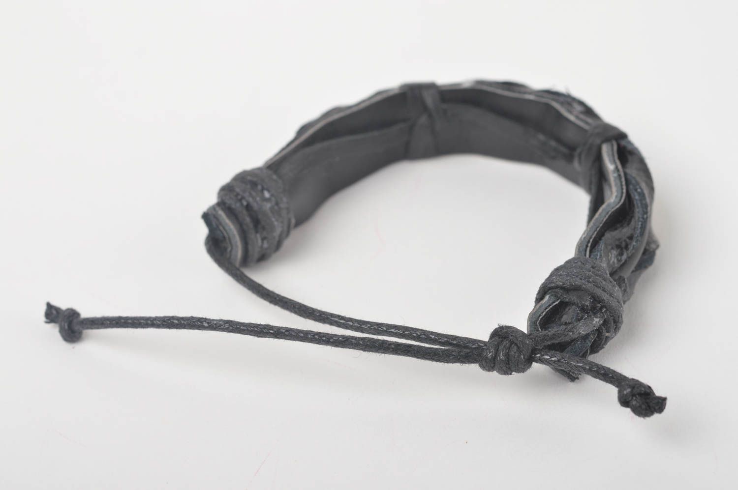 Unusual handmade leather bracelet designs designer accessories unisex bracelet photo 4