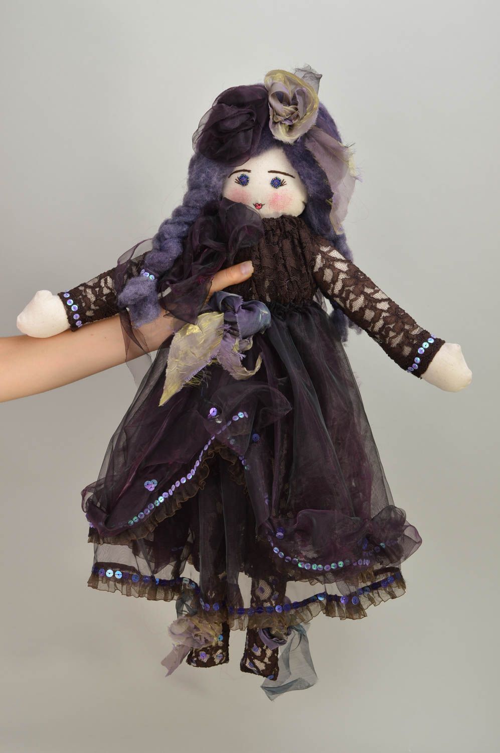Кукла из ткани кукла ручной работы мягкая кукла Анаис для детей от 4 лет  фото 5