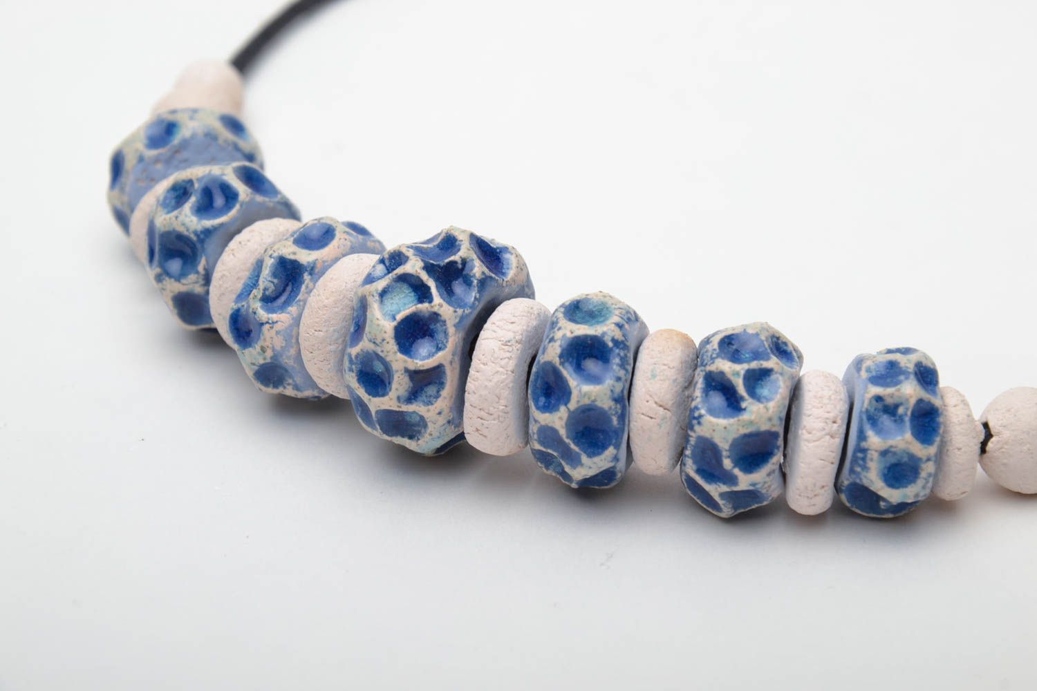 Handmade ceramic necklace photo 3
