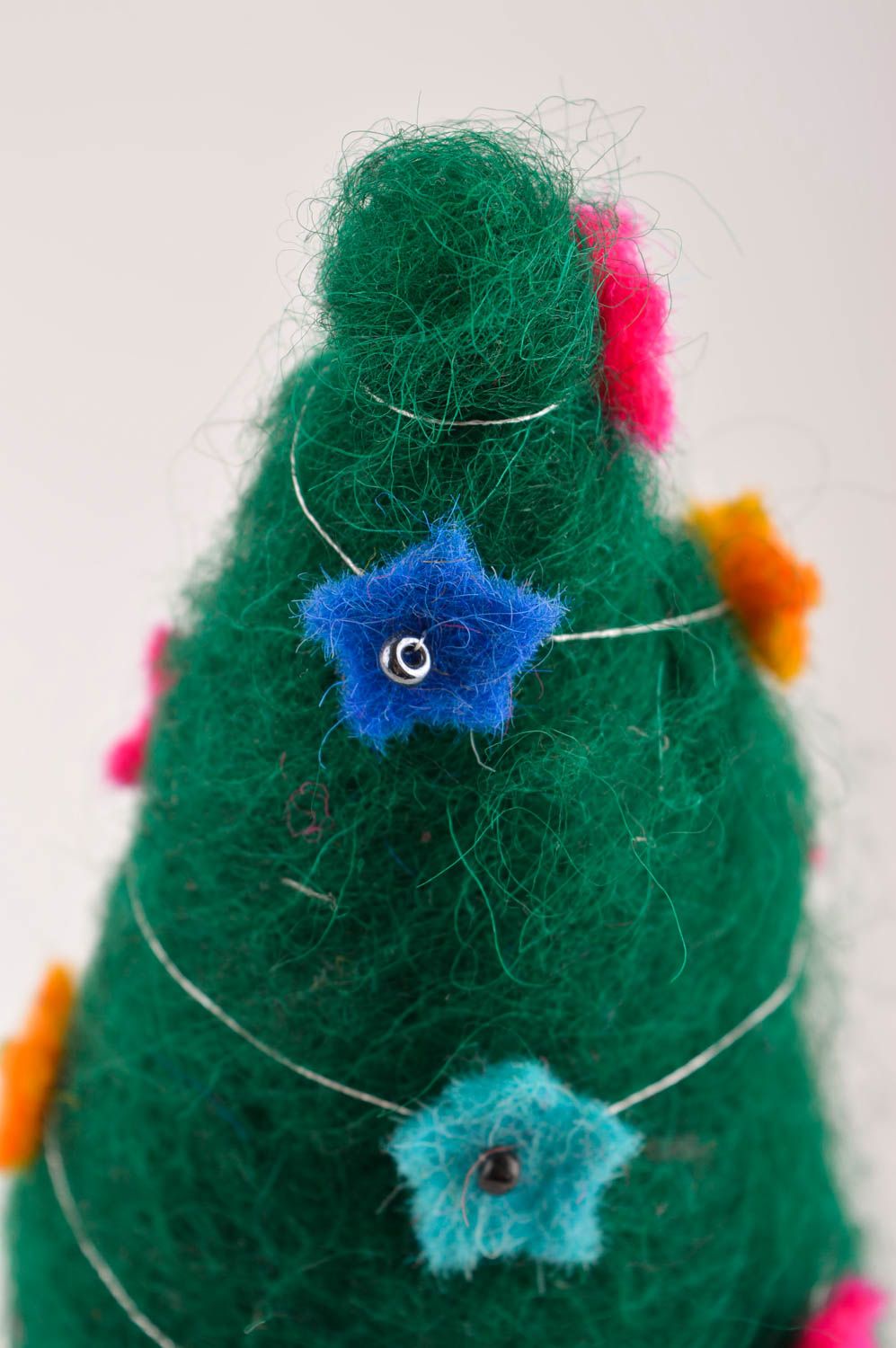 Handmade Deko Tannenbaum aus Wolle Deko für Weihnachten Wohn Accessoire  foto 4