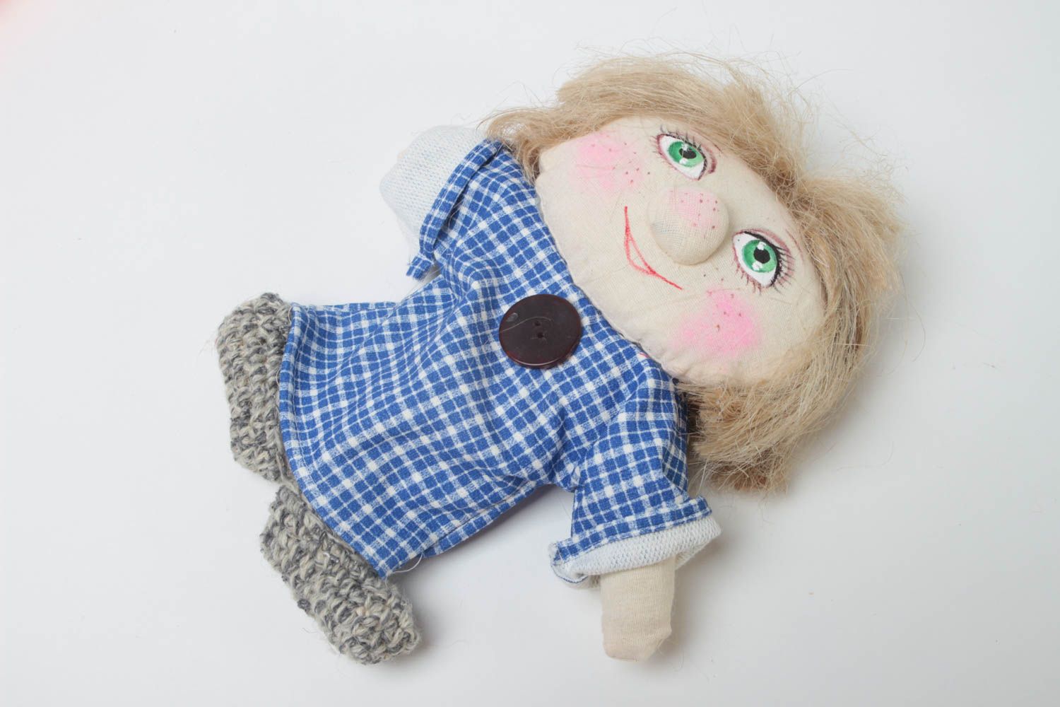 Handmade Puppe aus Stoff Kinder Spielzeug Deko für Zimmer Spielzeug Puppe grell foto 2